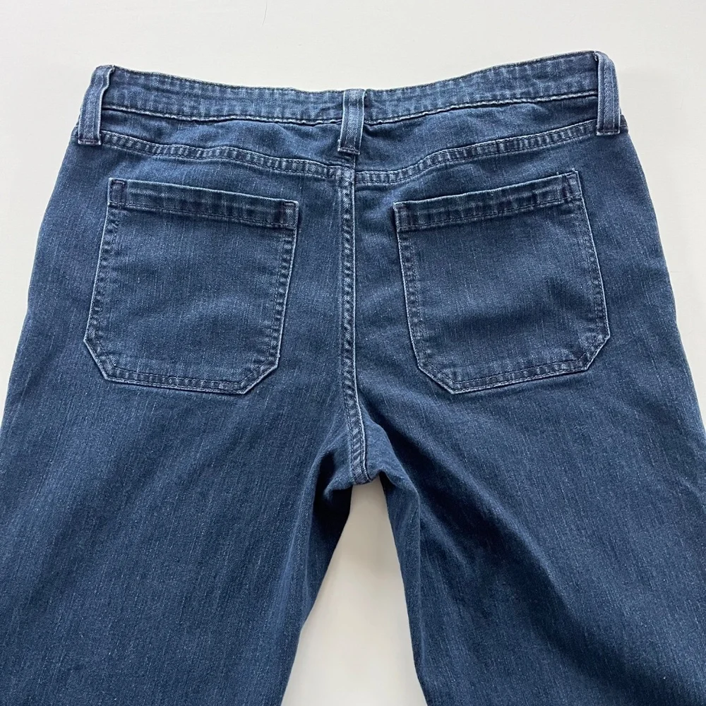 Gap Womens Sailor Jeans Wide Leg Coupe A Jambe Sz 12/31 R Dark Wash Retro 70s - Picture 10 of 11